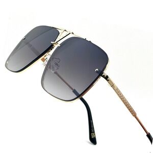 Sunglasses Men Square Gold Frame Fashion Shades Classic Street Wear Trendy Gafas